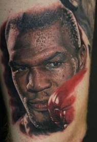 Realismus Gestaltete Farbe Mike Tyson Portrait Tattoo