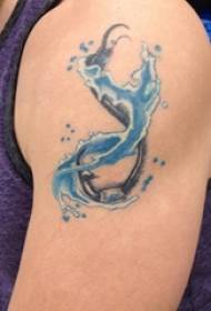 különféle kreatív elegáns hal horog 3d tetoválás minta
