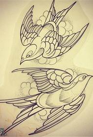 Shuangfei lastavica tetovaža Rukopis slika