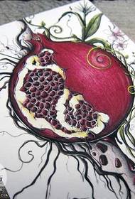 Manuscript Pomegranate Tattoo Pattern