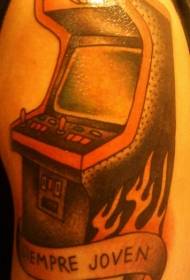 Classic Retro Game Machine Tattoo ስርዓተ-ጥለት