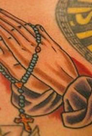 Klasični uzorak za tetovažu ruke za molitvu