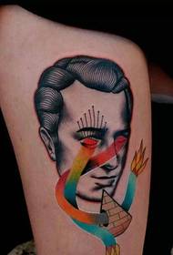 eng Grupp vu ganz kreativer Konscht Sense of Portrait Tattoo