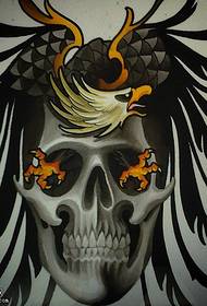 arm eagle skull tattoo pattern