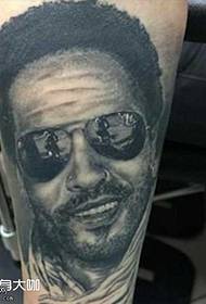 I-leg Black Portrait tattoo tattoo