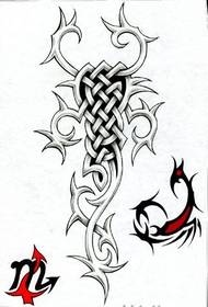 Gambar Manuskrip Tato Scorpio Totem