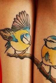 हाथ का रंग पक्षी टैटू चित्र