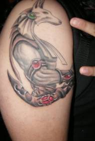 Veliki krak Anubis lijep uzorak tetovaža