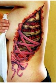 χρώμα πλευρά μέσης ρεαλιστική μοτίβο δερμάτων μοτίβο τατουάζ