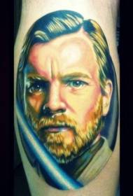 Naslikan realističan uzorak portreta tetovaža