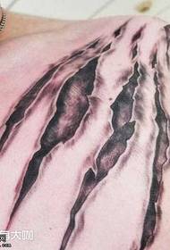 chest tear tattoo pattern