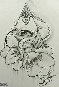 рукопис очей очей татуювання троянди візерунок