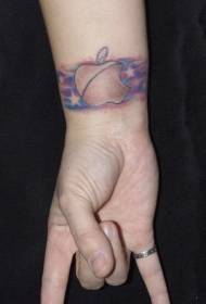 китка ябълково лого цвят цвят гривна татуировка модел