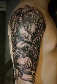 arm zwart grijs olifant god tattoo patroon waard om te hebben
