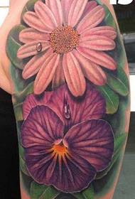 Ručna osobnost Uzorak slatkog cvijeta za tetovažu
