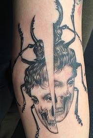 arm alternatiewe totem tattoo foto verras 17171- Vrou en dogter se arm portret tattoo foto