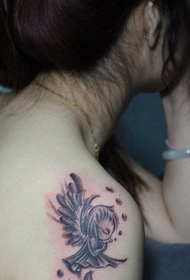 beauty arm cute little angel tattoo picture