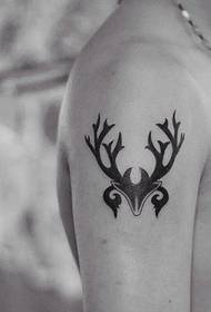 einfach onkonventionell Aarm Deer Head Tattoo Tattoo 16661-perséinlecht Totem Tattoo Bild op Handgelenker