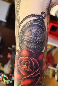 kompas in rose arm tattoo skupaj 17968-arm sedem zmajevih kroglic majhna Goku tattoo