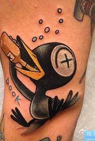 Arm kleine schwarze Ente Tattoo Muster