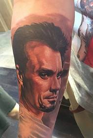 arm color men's portrait tattoo picture