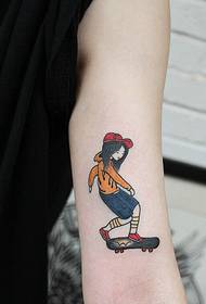tatuajes de tatuaxes de rapazas amantes de skateboarding girl