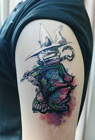 rajzfilm tetoválás a fiú karján