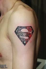 arm superman spider logo tattoo pattern