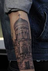 European style arm totem tattoo