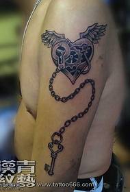 arm-heart tattoo pattern