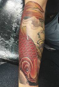 arm red Squid tattoo picture worth sharing
