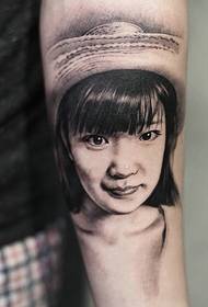 besoetatik kanpo dauden besoak emakumezkoen erretratua tatuaje tatuaje