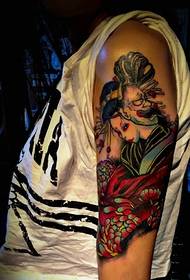 big arm color flower tattoo picture Quite eye-catching