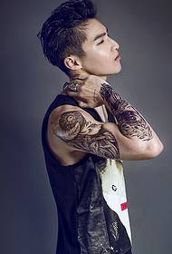 male star's handsome arm tattoo pattern
