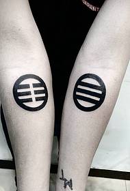 double arm personality small totem tattoo picture