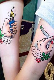много индивидуална ръка татуировка татуировка двойка