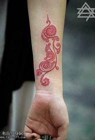 arm flower totem tattoo pattern