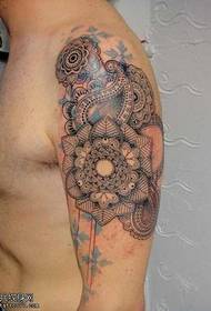 arm flower tattoo pattern