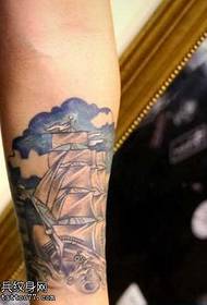 Arm Sailing Tattoo Pattern