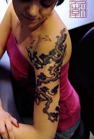 armed pine tattoo pattern