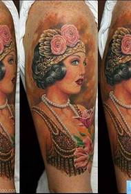 рака женска фигура шема на тетоважа