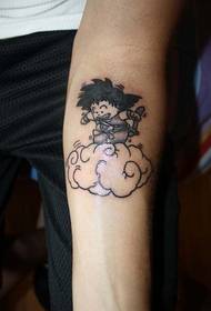 Μπράτσα επτά σφαίρες δράκων Xiao Goku τατουάζ
