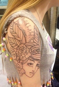 sweet beauty fashion arm tattoo