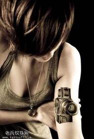 arm camera tattoo pattern