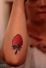 arm strawberry tattoo pattern