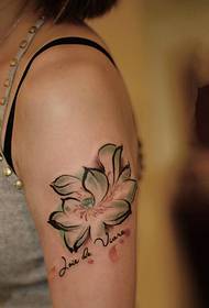 Ink Lotus Moud Arm Tattoo