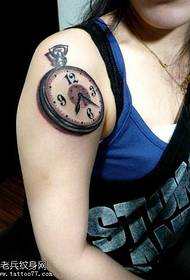 patró de tatuatge de despertador de braços