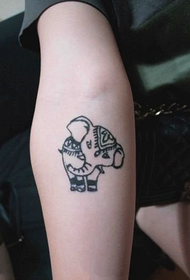 fashion small elephant arm tattoo