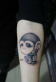 arm cute little orangutan tattoo pattern