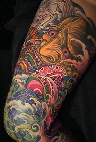 rokas krāsainas mazas Prajnas tetovējuma bildes